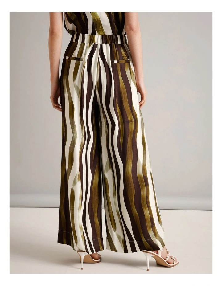 Viscose Blend Elasticated Wide Leg Printed Pant in Assorted image 6