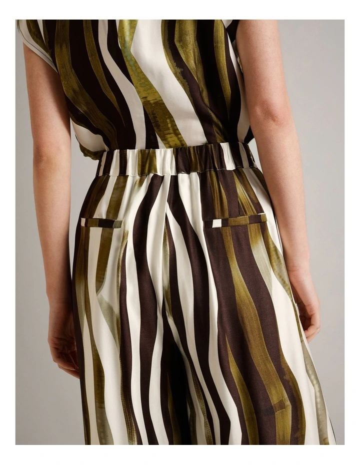 Viscose Blend Elasticated Wide Leg Printed Pant in Assorted image 7