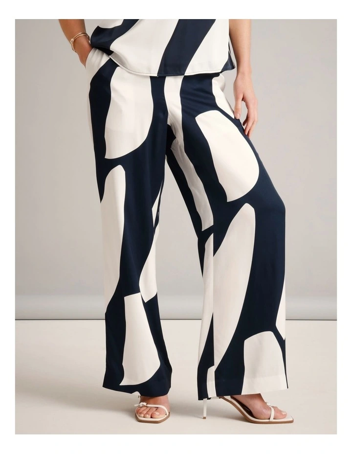 Fluid Satin Pant in Assorted image 2