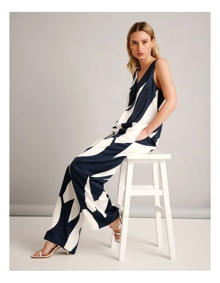 Fluid Satin Pant in Assorted image 3
