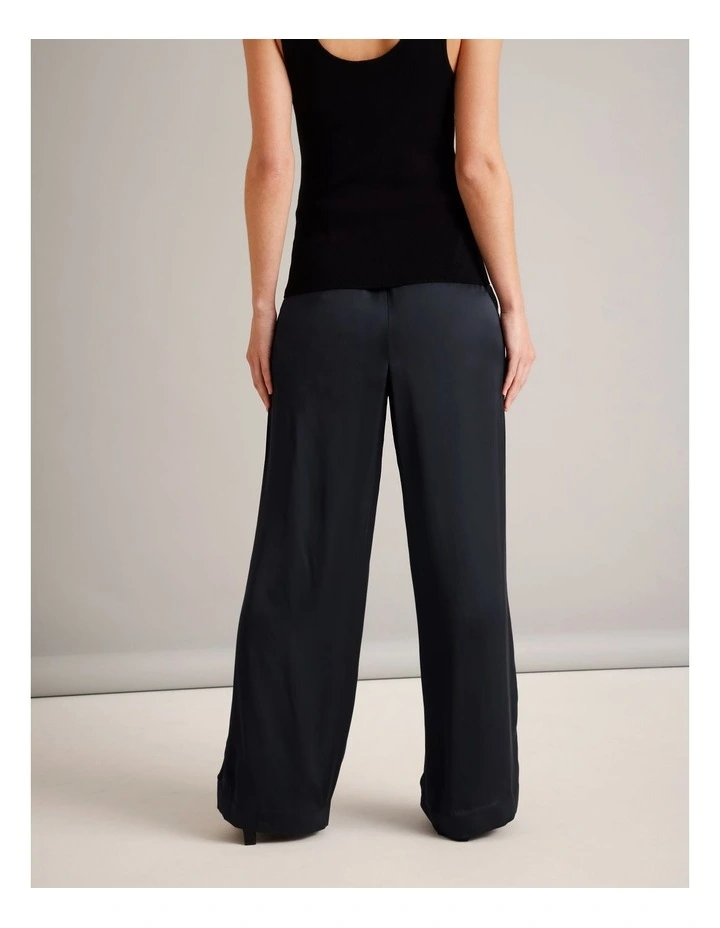Fluid Satin Pant in Navy image 4