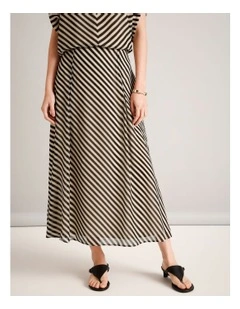 Recycled Poly Floaty Maxi Skirt in Assorted