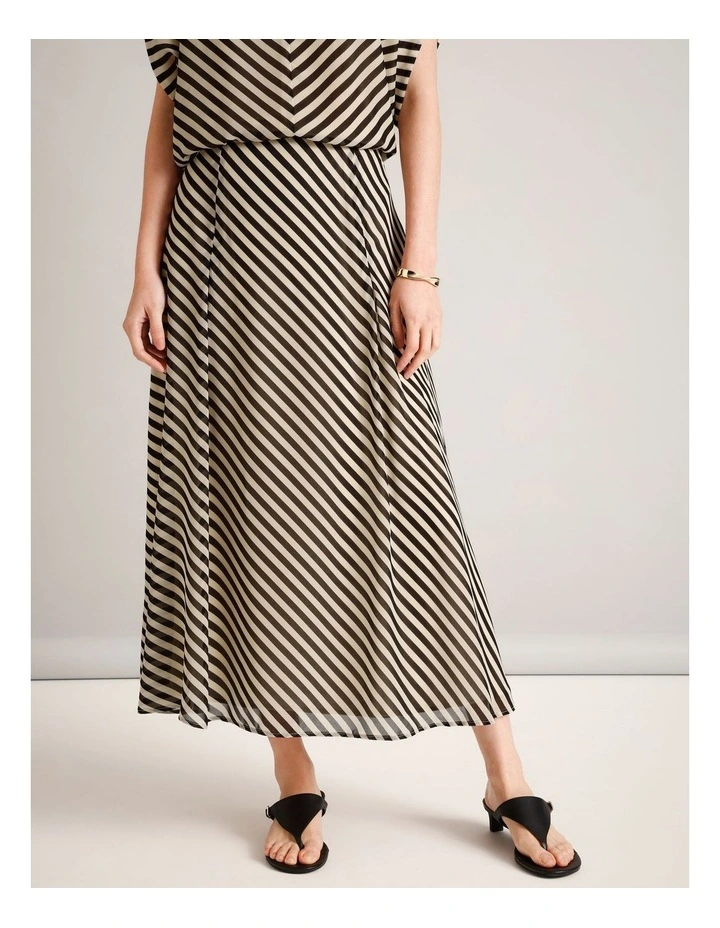 Recycled Polyester Floaty Maxi Skirt in Assorted image 1