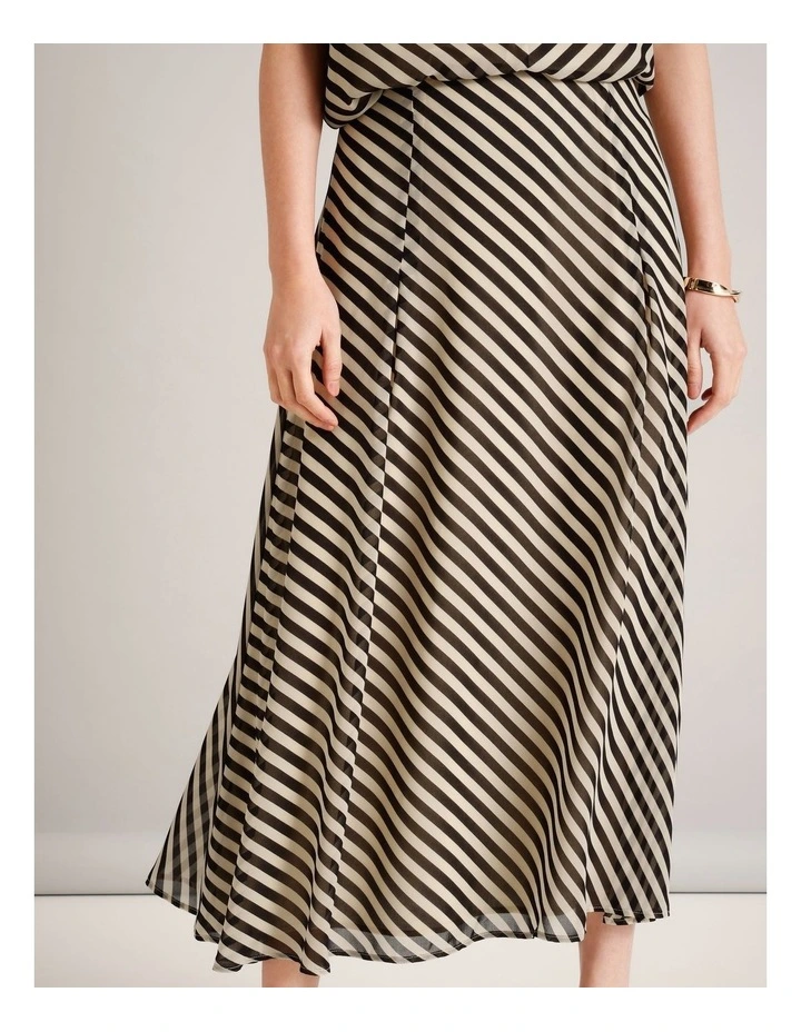 Recycled Polyester Floaty Maxi Skirt in Assorted image 3