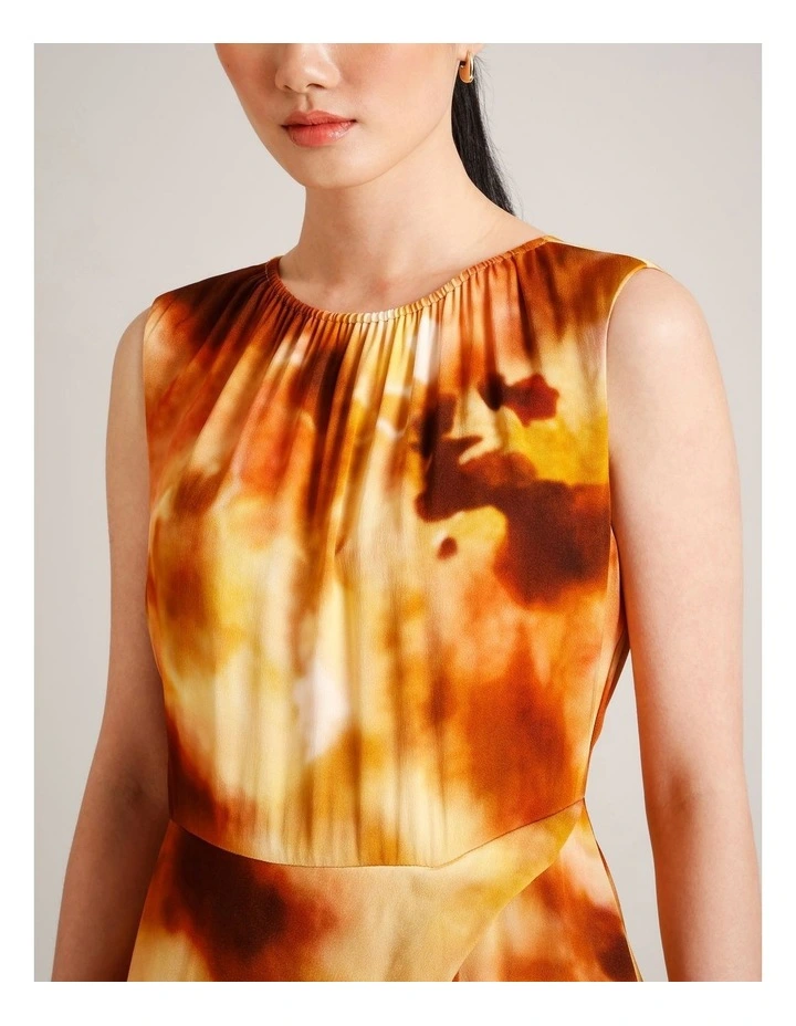 Draped Sleeveless Dress in Assorted image 4