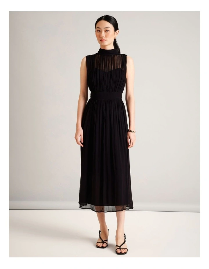 Sleeveless Yoryu Dress in Black image 1