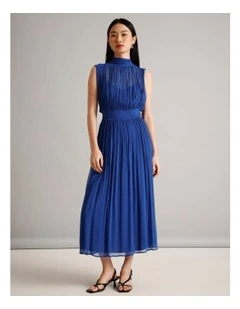 Sleeveless Yoryu Dress in Cobalt