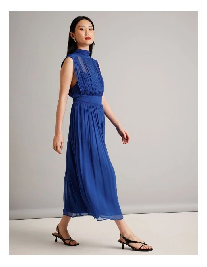 Sleeveless Yoryu Dress in Cobalt image 2