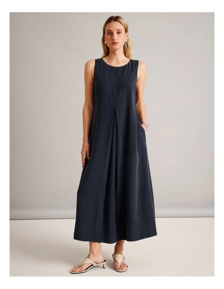 Sleeveless Relaxed Dress in Navy image 1