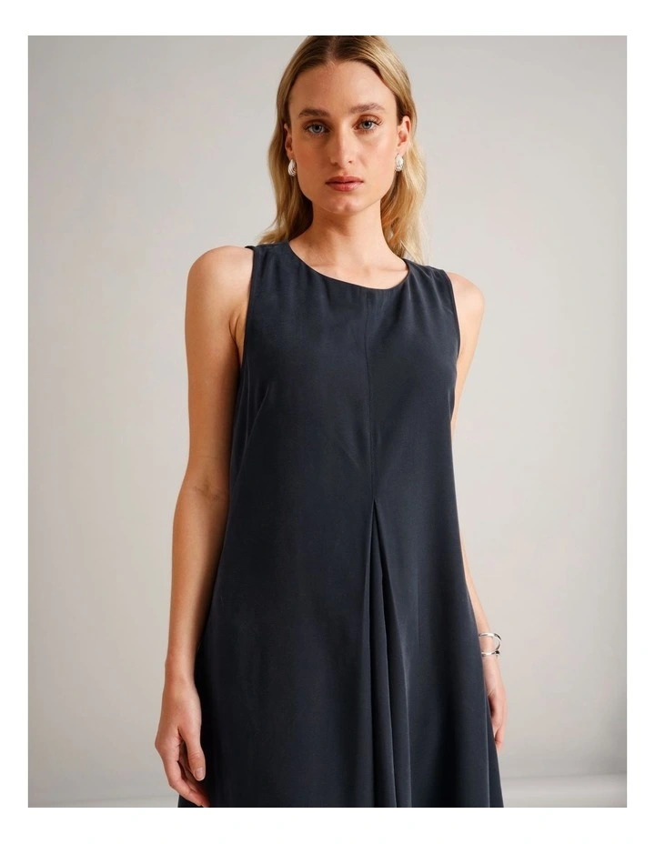 Sleeveless Relaxed Dress in Navy image 2