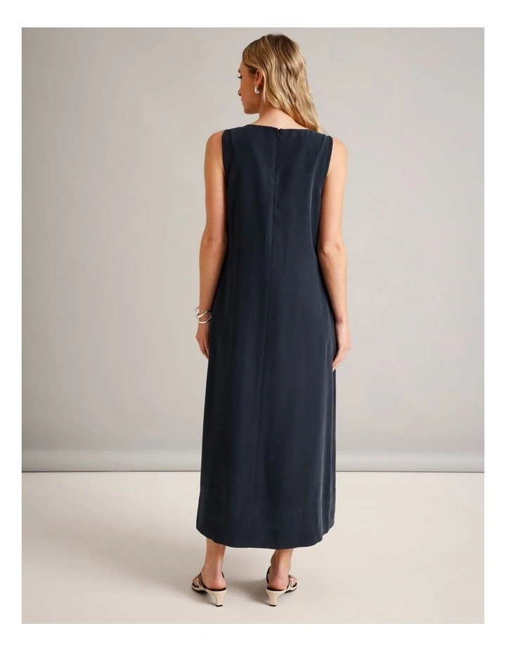 Sleeveless Relaxed Dress in Navy image 6