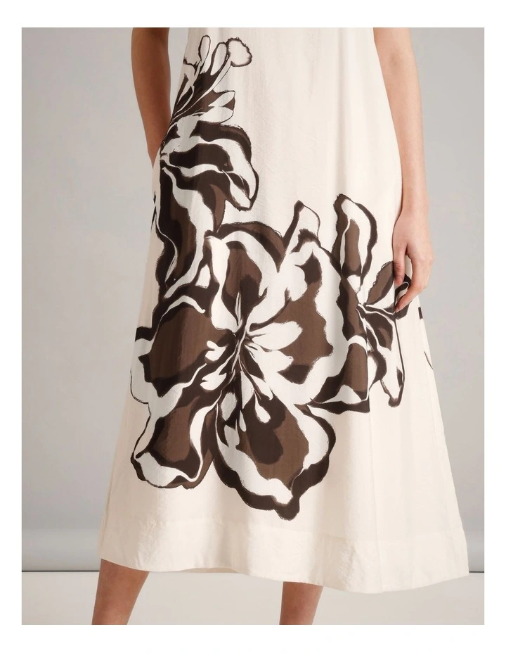 Placement Floral Knot Back Dress in Assorted image 2