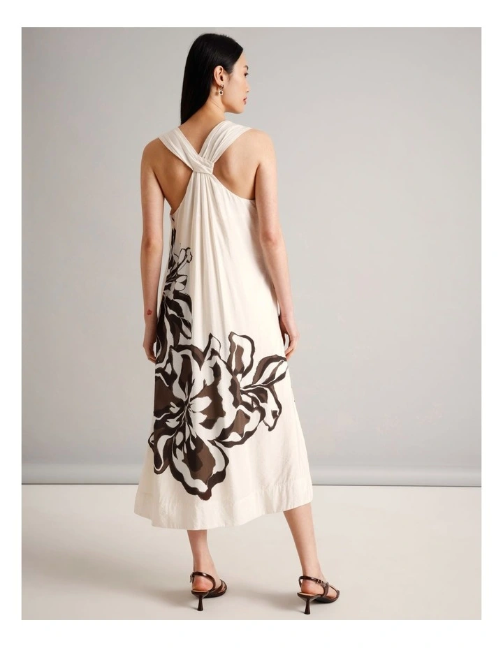 Placement Floral Knot Back Dress in Assorted image 6