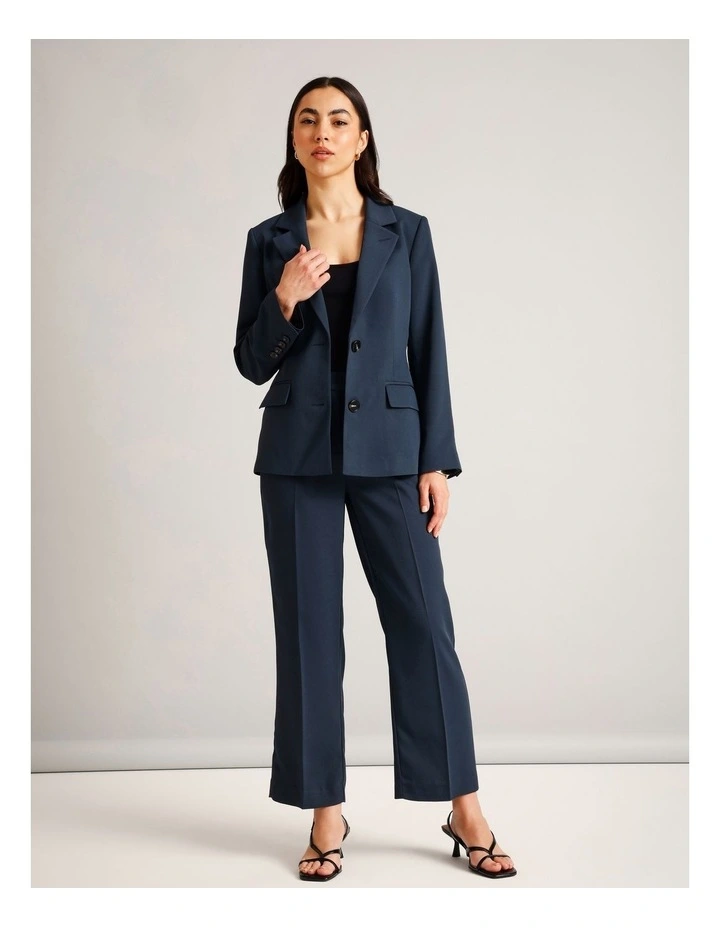 Single Breasted Blazer in Navy image 2