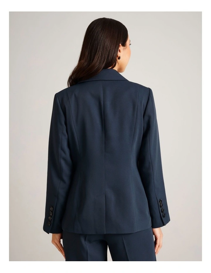 Single Breasted Blazer in Navy image 5