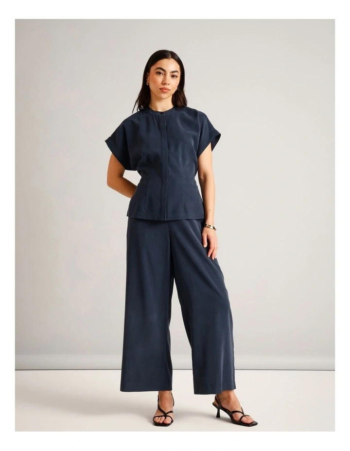 Extended Shoulder Shirt in Navy image 2