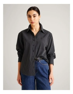 Organic Cotton Blend Relaxed Shirt in Assorted