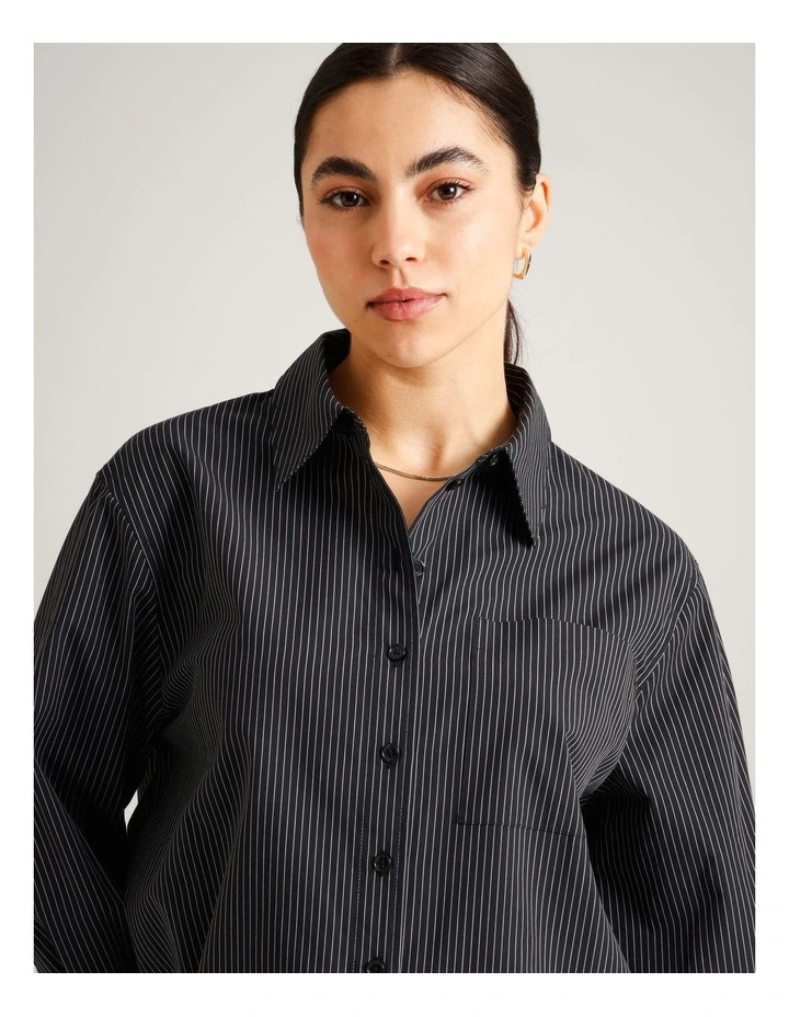 Organic Cotton Blend Relaxed Shirt in Assorted image 5