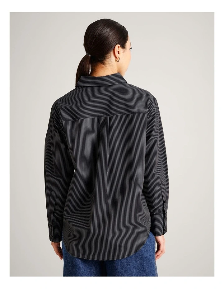 Organic Cotton Blend Relaxed Shirt in Assorted image 6