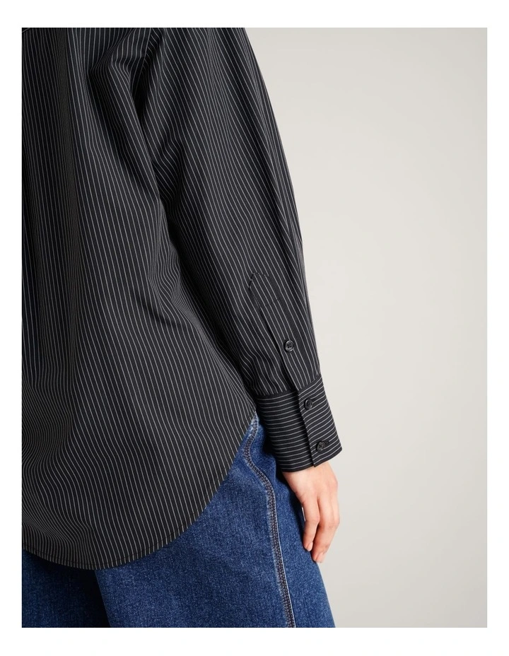 Organic Cotton Blend Relaxed Shirt in Assorted image 7