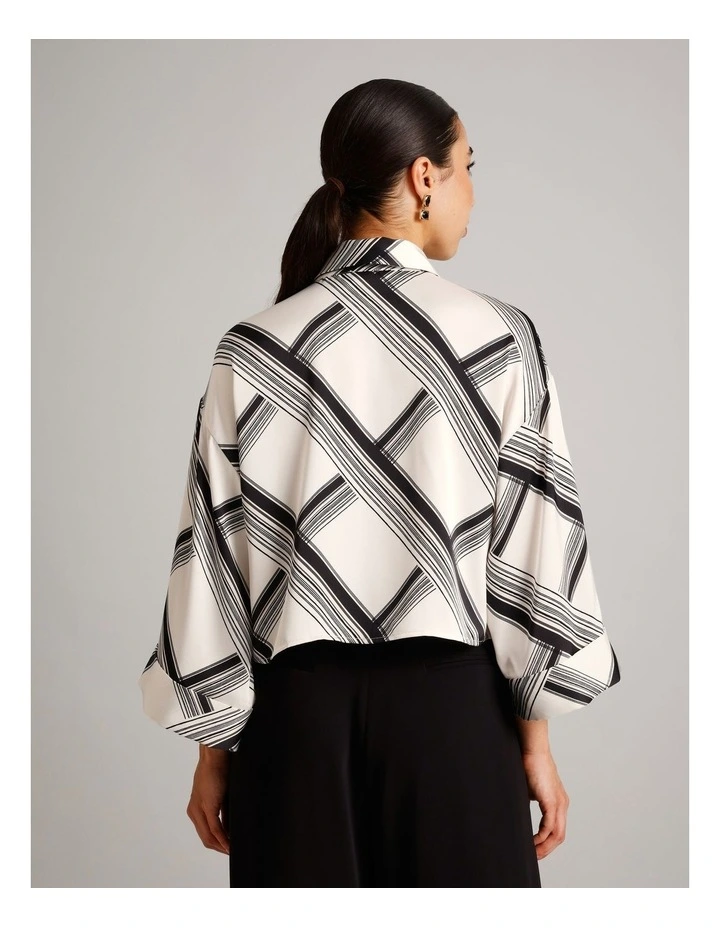 Recycled Polyester Satin Printed Shirt in Assorted image 5