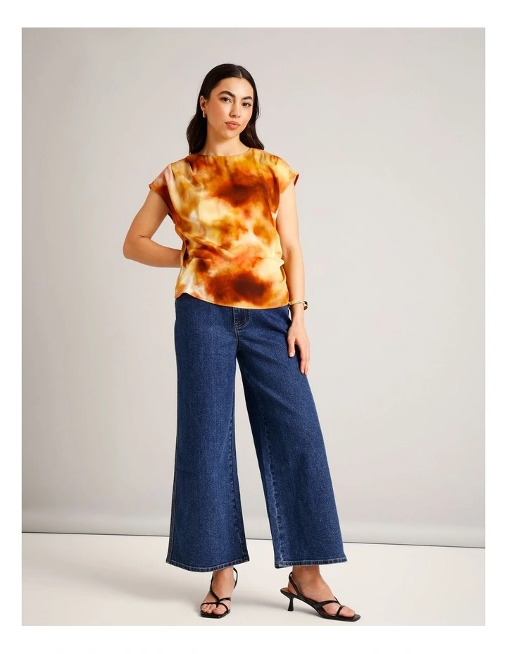 Draped Shoulder Sleeveless Top in Assorted image 3