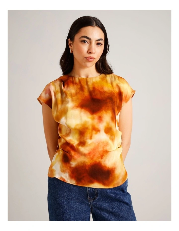 Draped Shoulder Sleeveless Top in Assorted image 5