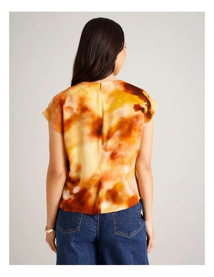 Draped Shoulder Sleeveless Top in Assorted image 6