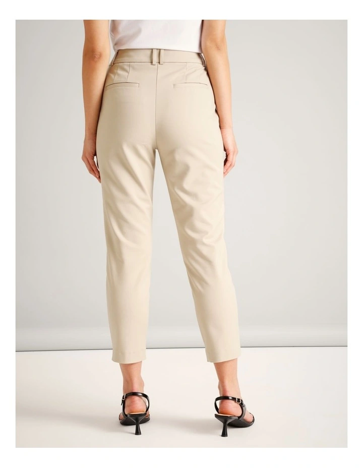 Organic Cotton Blend Sateen Pant in Stone image 5