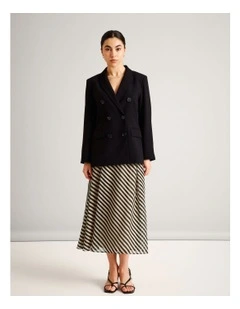 Recycled Polyester Blend Floaty Maxi Skirt in Assorted