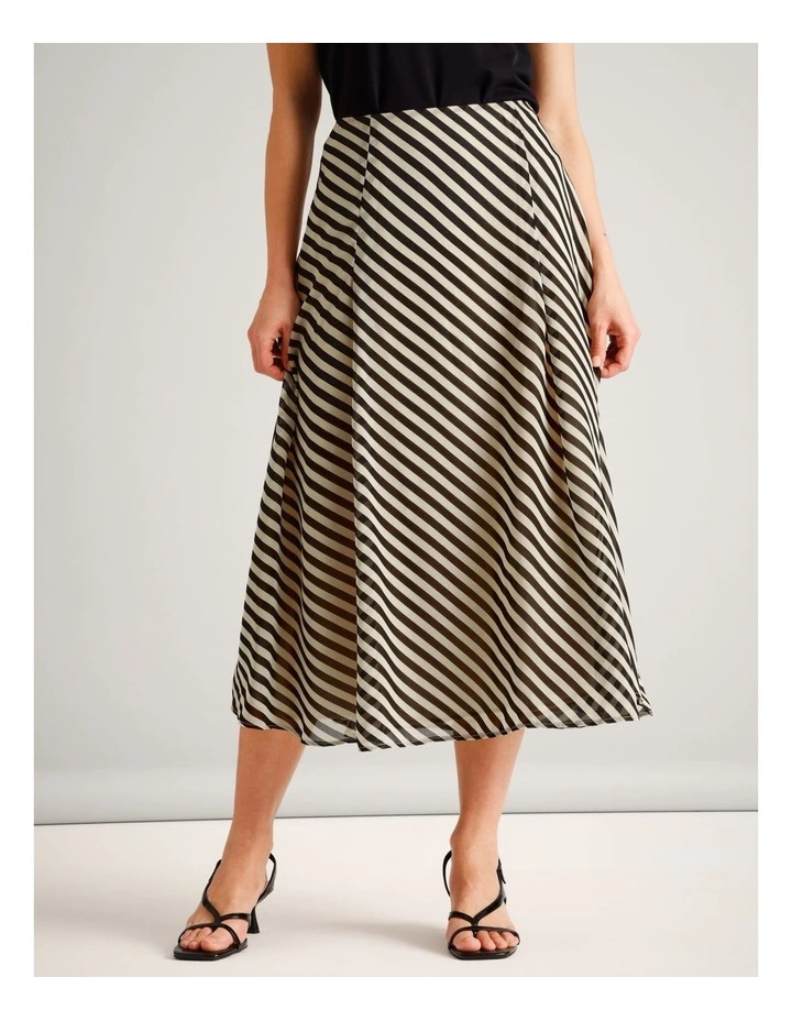 Recycled Polyester Blend Floaty Maxi Skirt in Assorted image 3