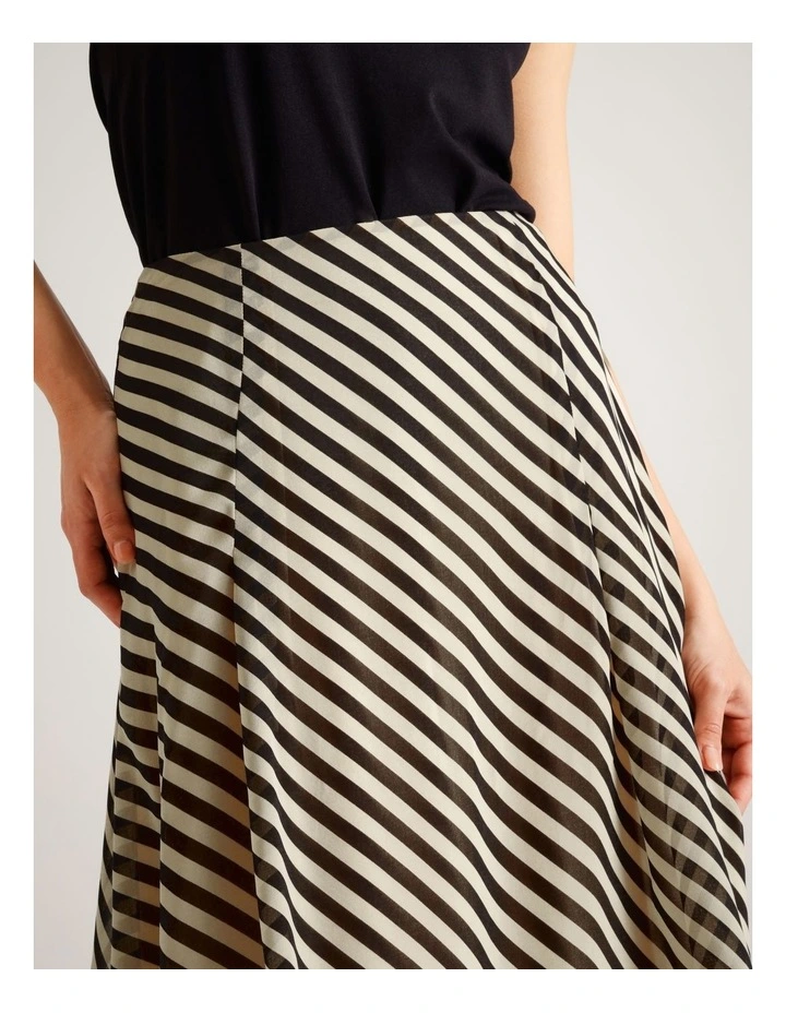 Recycled Polyester Blend Floaty Maxi Skirt in Assorted image 4