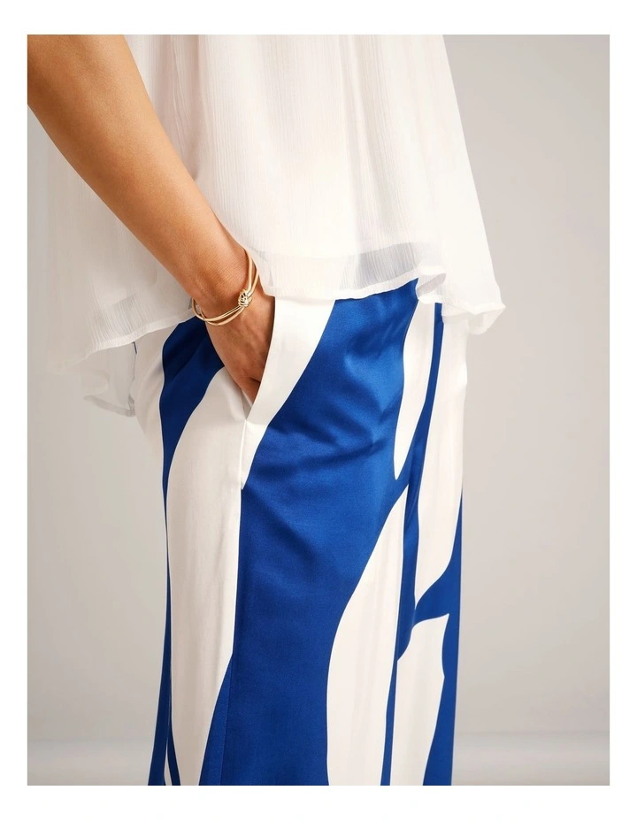 Fluid Satin Pant in Assorted image 2