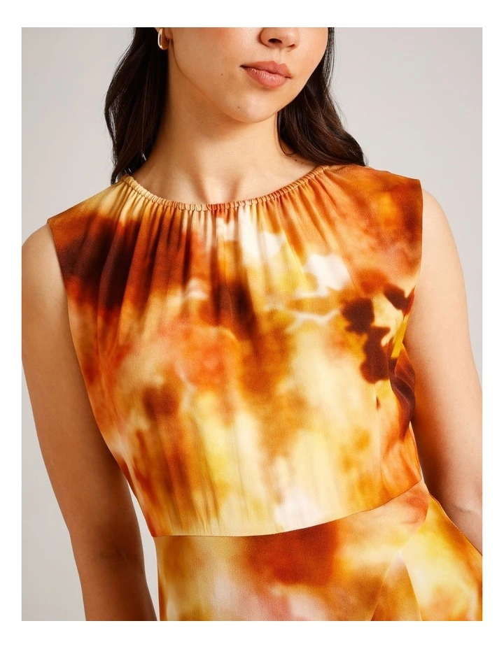 Draped Sleeveless Dress in Assorted image 4