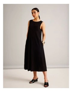 Sleeveless Relaxed Dress in Black