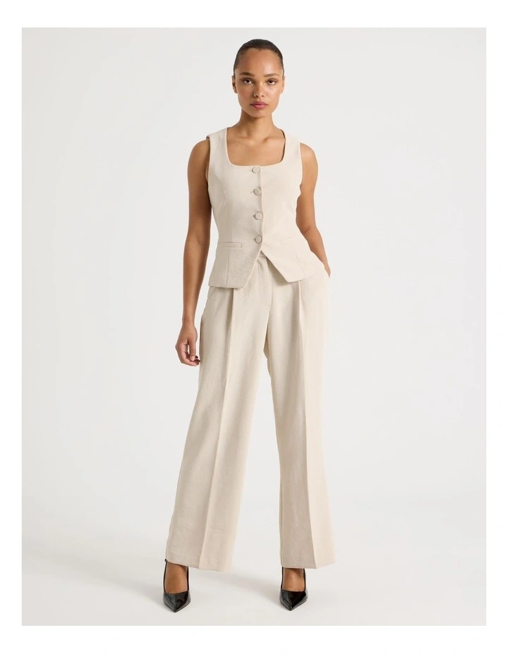 Scoop Neck Vest in Stone image 2