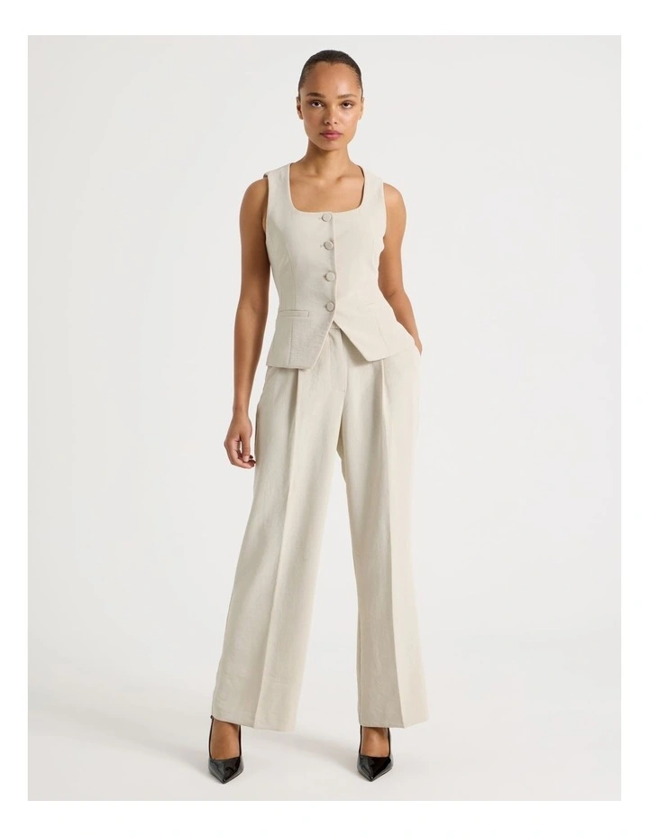 Scoop Neck Vest in Stone image 2