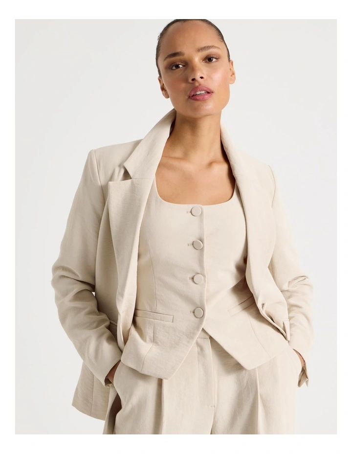 Scoop Neck Vest in Stone image 6