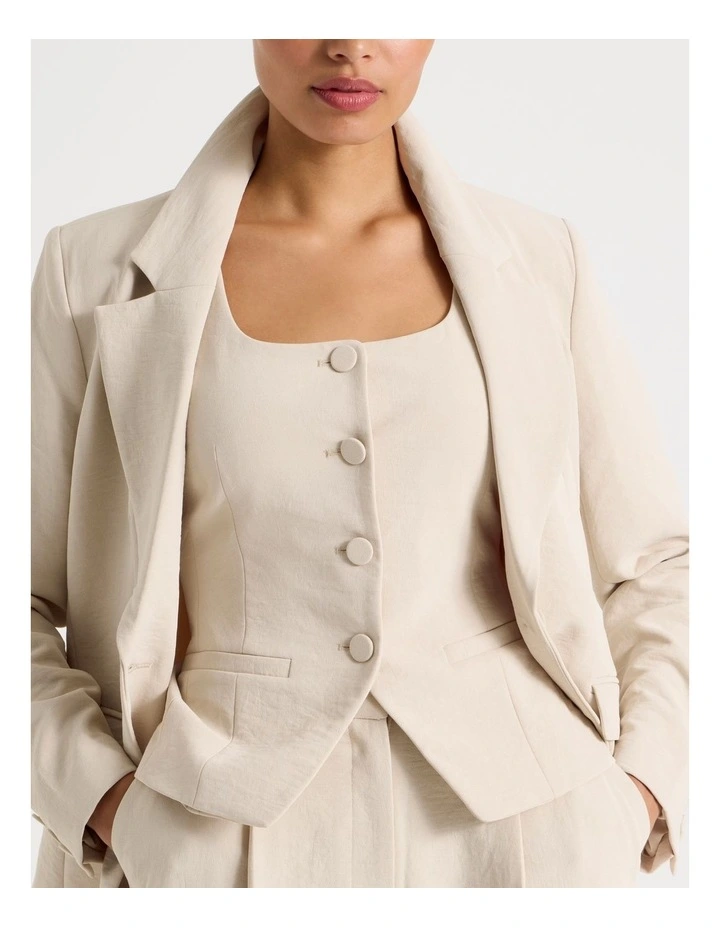 Scoop Neck Vest in Stone image 7