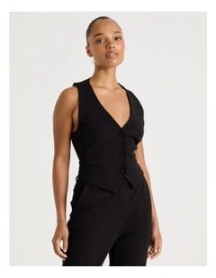 Racer Back Vest in Black