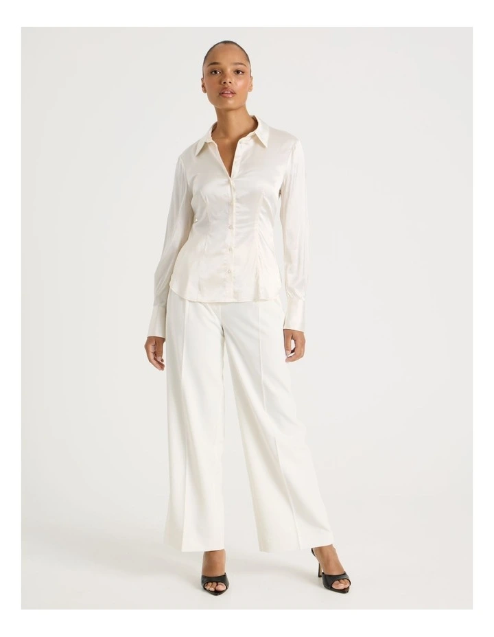Satin Shirt in Ivory image 2