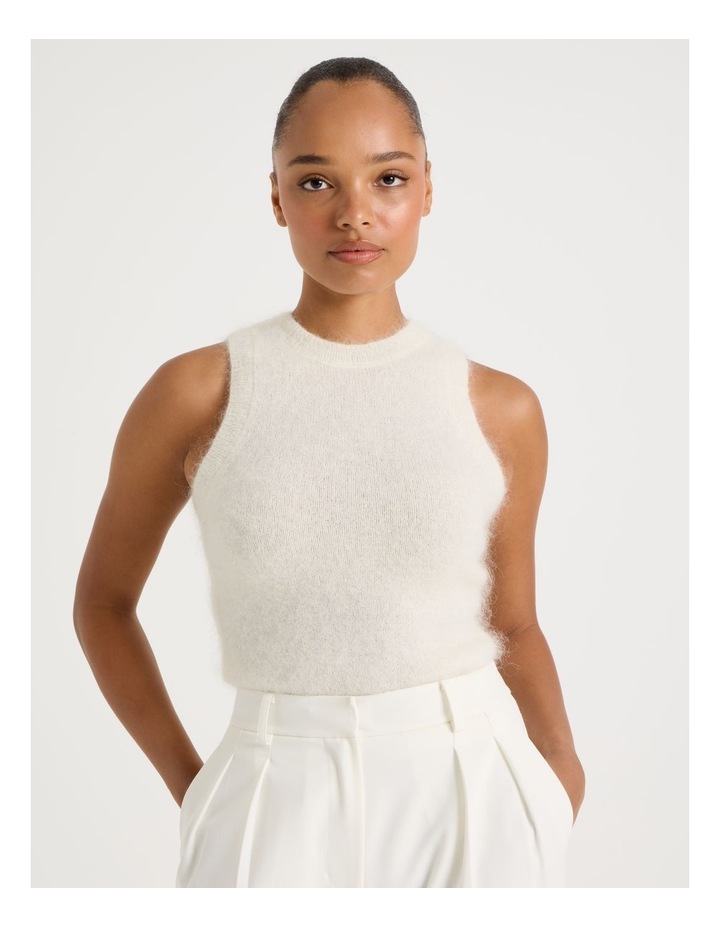 Blaq Wool Mohair Blend Sleeveless Fluffy Knit Top | MYER