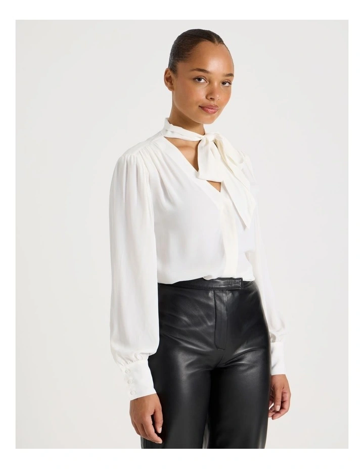 Scarf Blouse in Ivory image 2