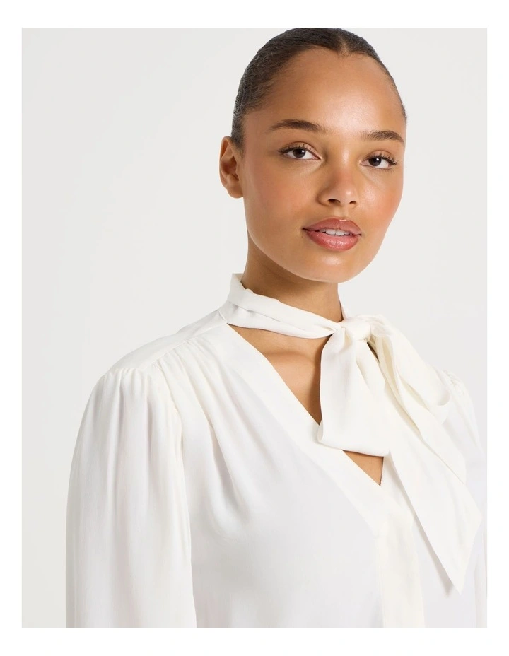 Scarf Blouse in Ivory image 7
