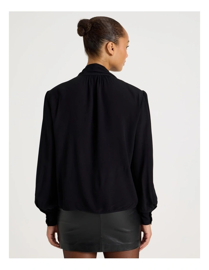 Scarf Blouse in Black image 6