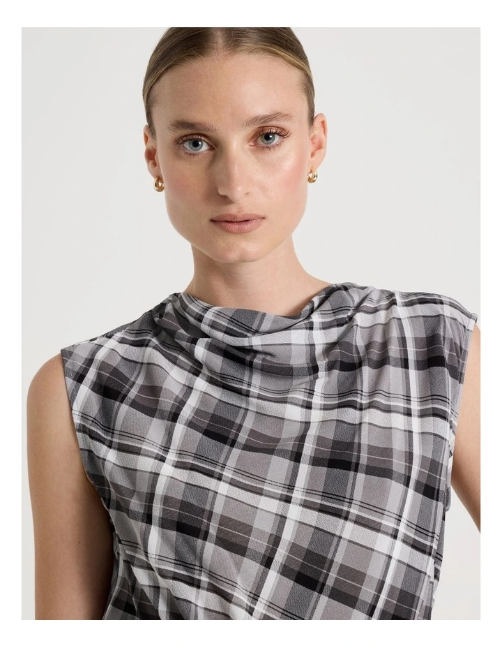 Twist Detail Short Sleeve Blouse in Grey image 5