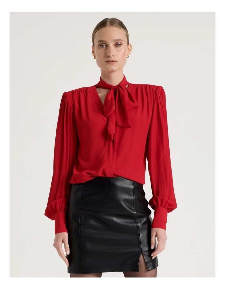 Scarf Blouse in Red image 1