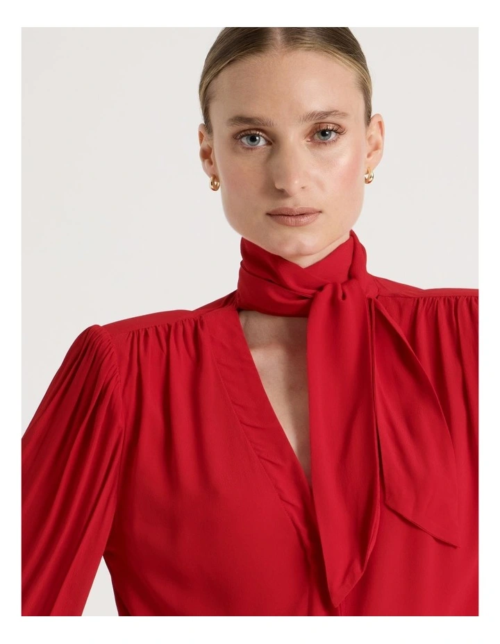 Scarf Blouse in Red image 4