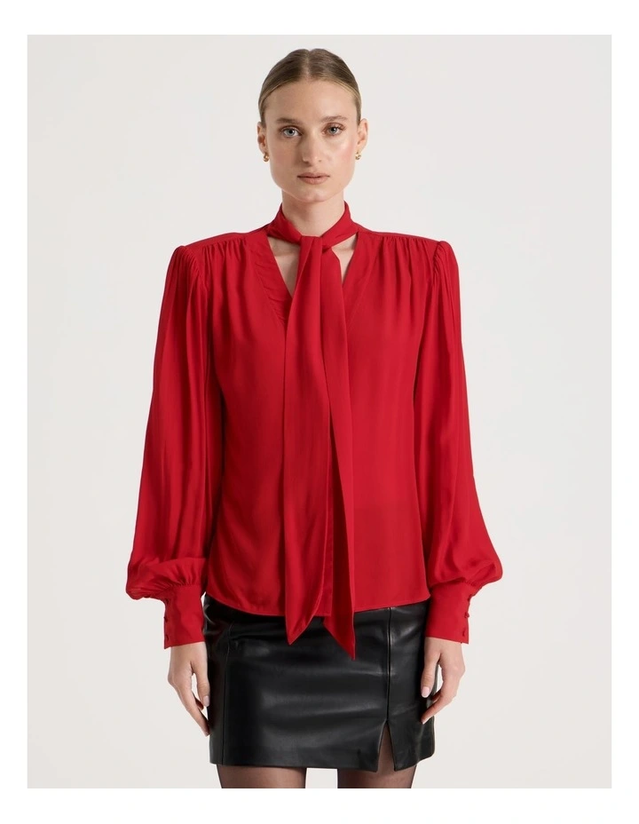 Scarf Blouse in Red image 5