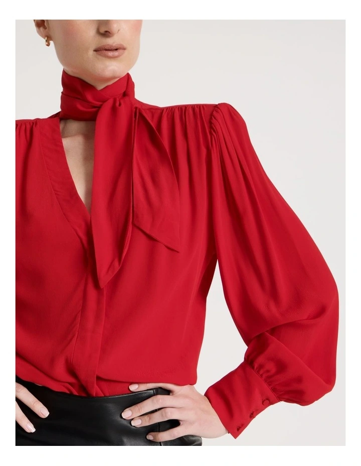 Scarf Blouse in Red image 7